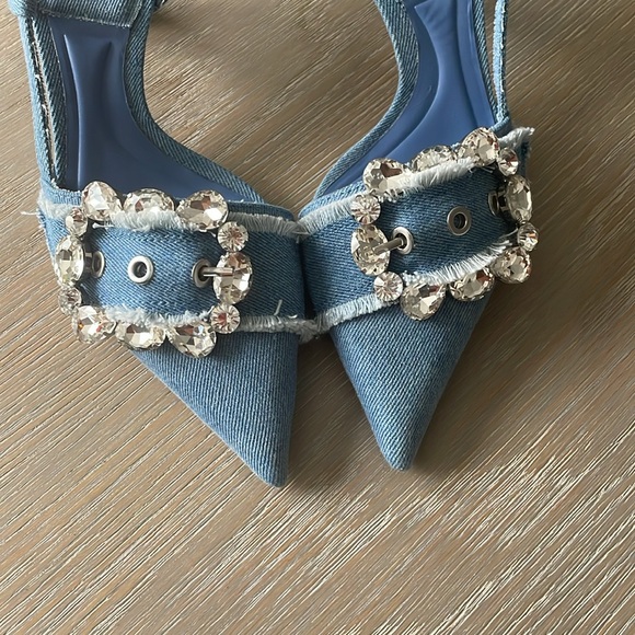 New Zara denim sandals, size 36